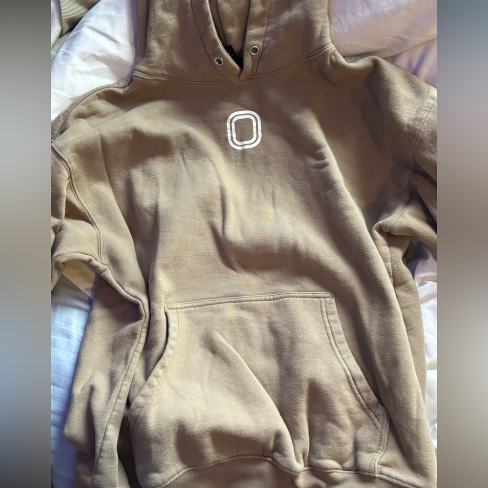 tan Overtime hoodie WO strings